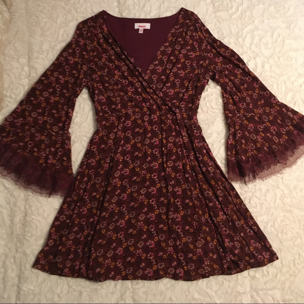 BOGO Bell sleeve vintage feel floral dress